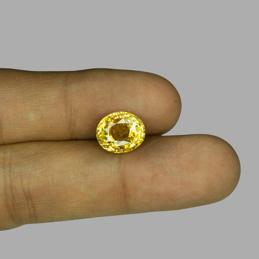 Natural Yellow Sapphire Oval Mixed Cut - 6.28 Carats