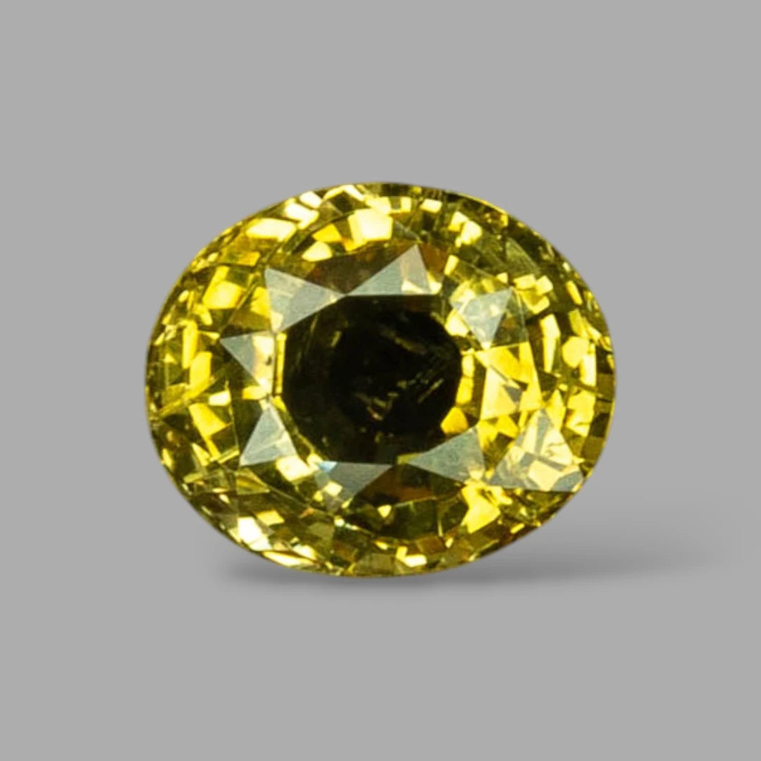 Natural Yellow Sapphire Oval Mixed Cut - 6.28 Carats