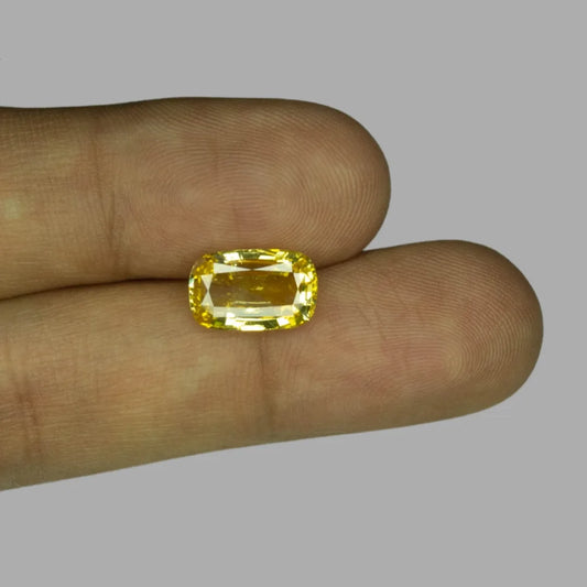 Natural Yellow Sapphire Cushion Mixed Cut - 4.03 Carats