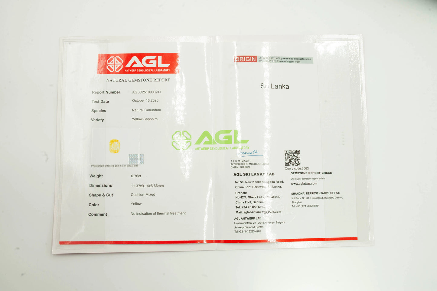 Natural Yellow Sapphire Cushion Mixed Cut - 6.76 Carats