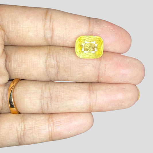 Natural Yellow Sapphire Cut Cornered Rectangular Mixed Cut - 8.63 Carats