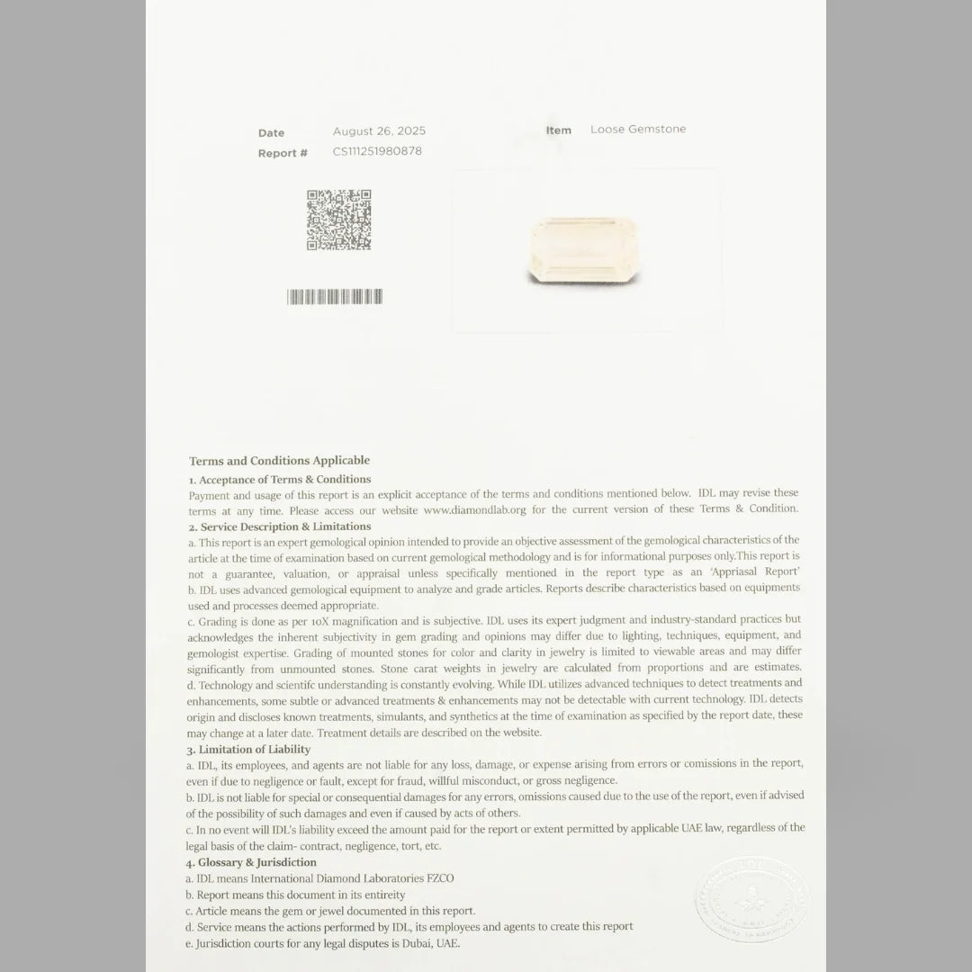 Natural Yellow Sapphire Emerald Step - 5.07 Carats