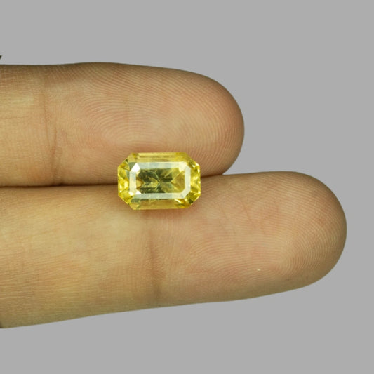 Natural Yellow Sapphire Octagonal Step Cut - 5.20 Carats