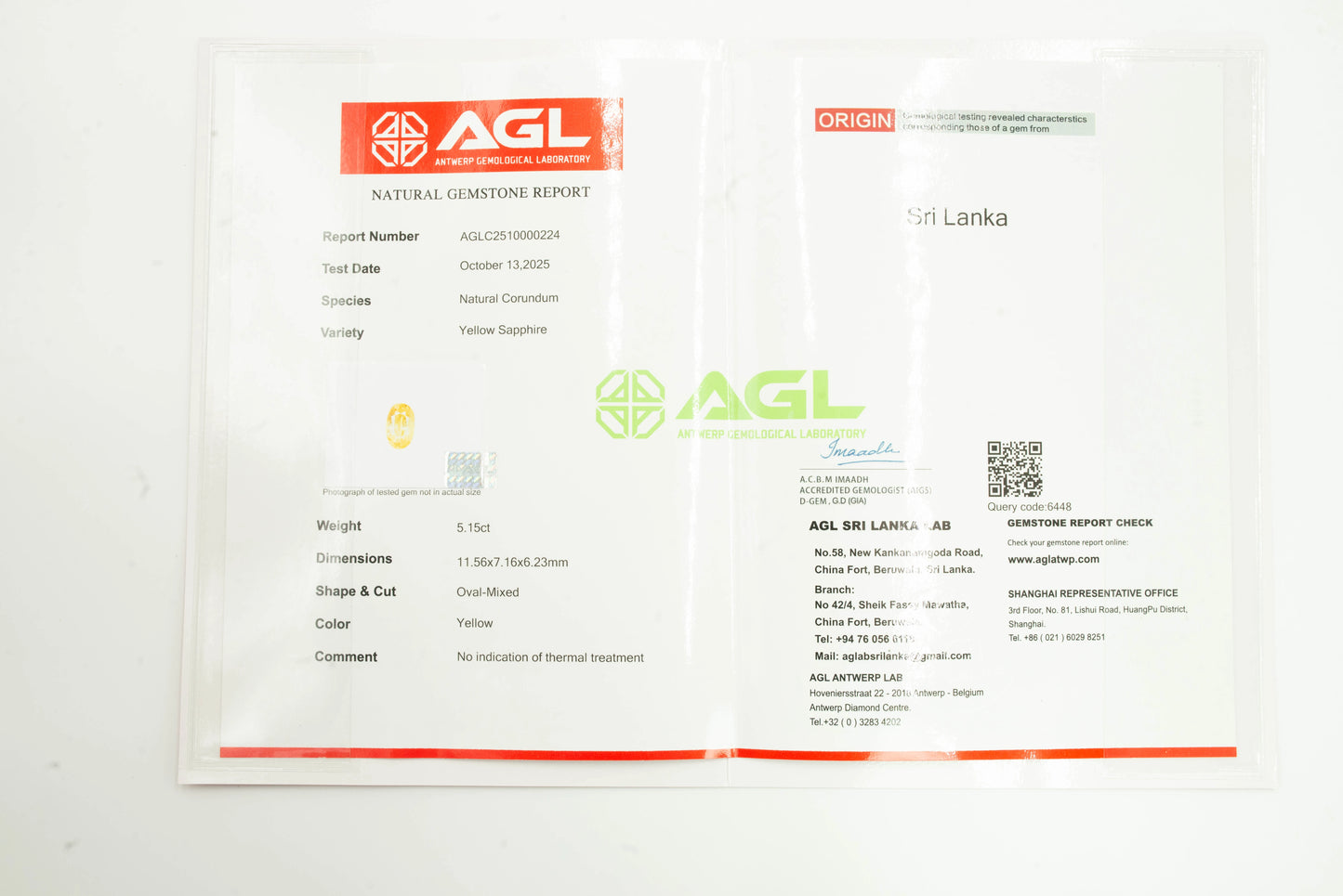 Natural Yellow Sapphire Oval Mixed Cut - 5.15 Carats