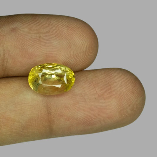 Natural Yellow Sapphire Oval Mixed Cut - 6.27 Carats
