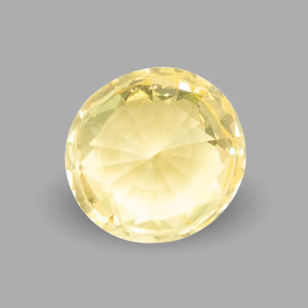 Natural Yellow Sapphire Round - 5.11 Carats