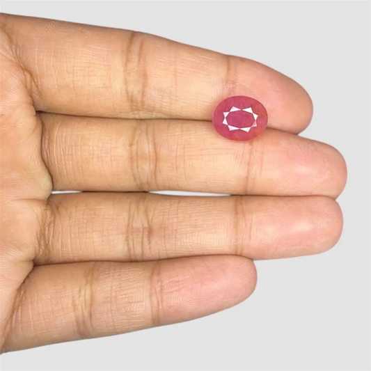 Premium Natural Ruby Stone - Oval 5.28 Carats 11.26x9.18x5.48mm Size