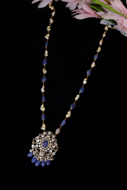 18K Tanzanite & Pearl Azure Harmony Pendant