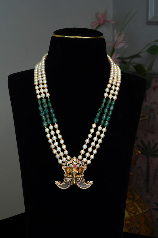 18K Pearl Dori Moonlit Aura Pendant
