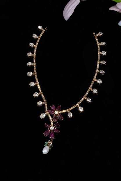 18K Ruby & Tourmaline Regal Spectrum Necklace