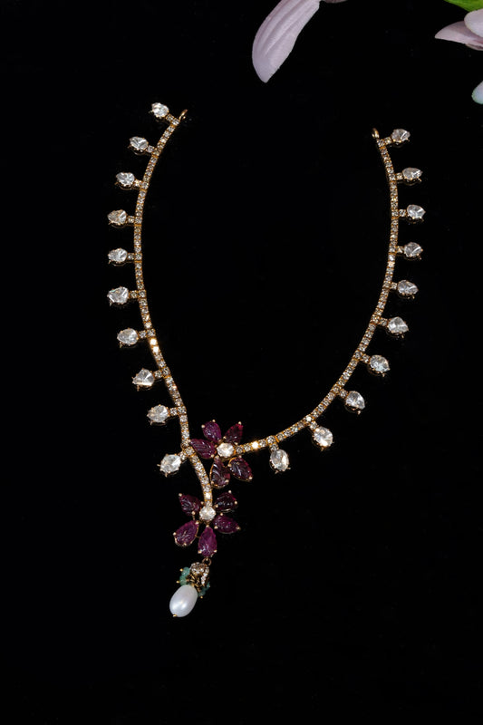 18K Ruby & Tourmaline Regal Spectrum Necklace