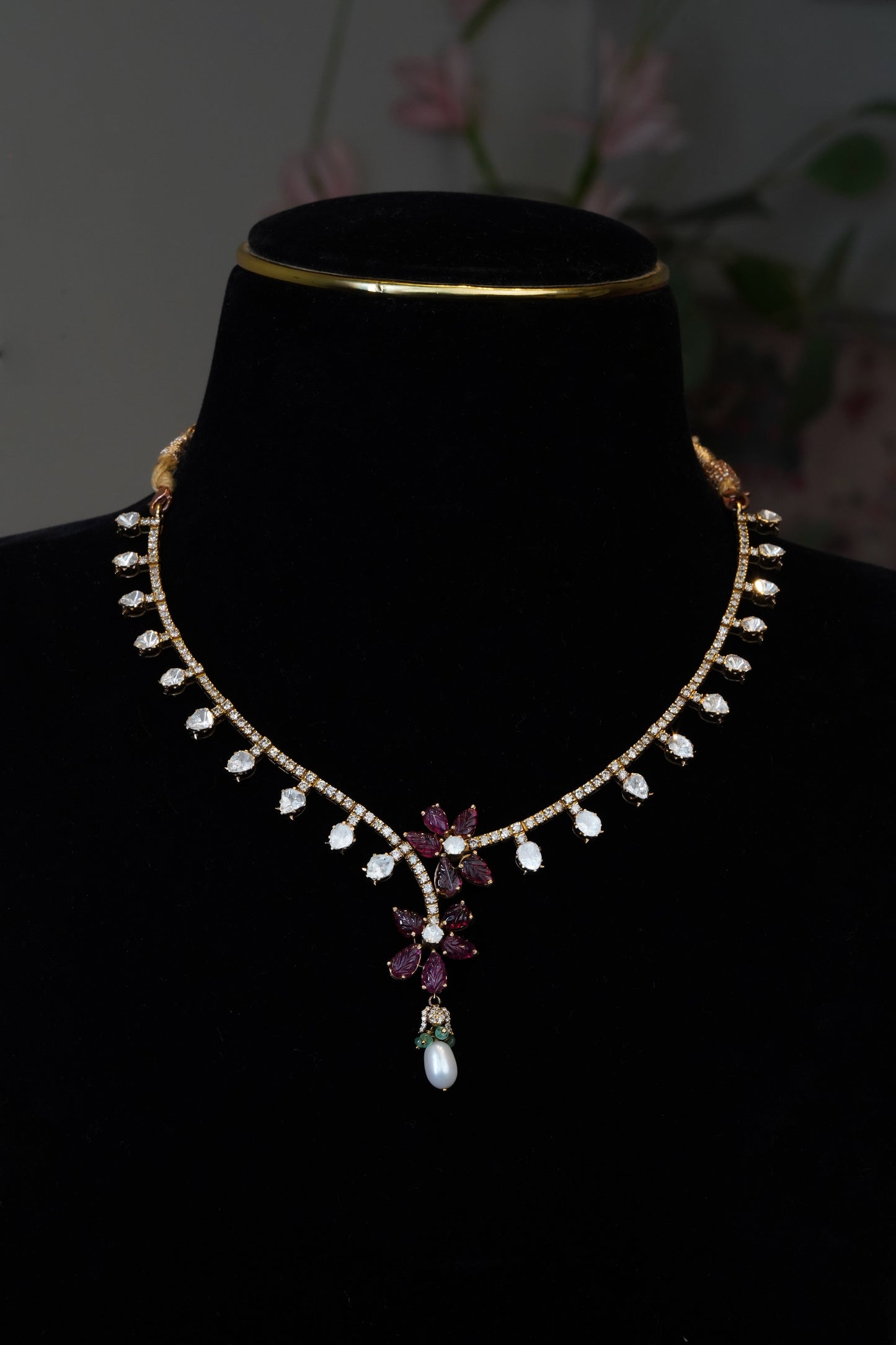 18K Ruby & Tourmaline Regal Spectrum Necklace