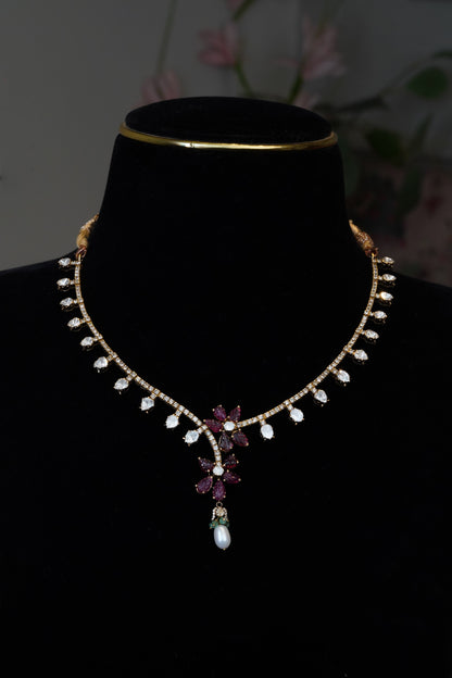 18K Ruby & Tourmaline Regal Spectrum Necklace