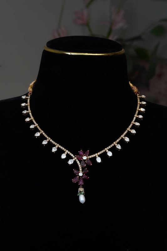 18K Ruby & Tourmaline Regal Spectrum Necklace