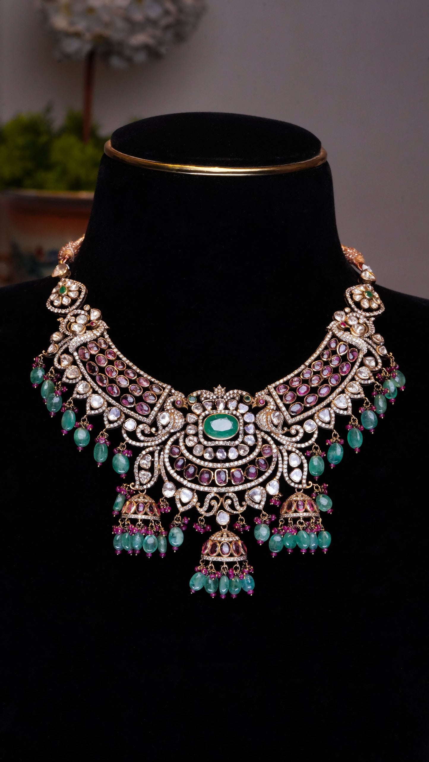 18K Royal Harmony Ruby & Emerald Necklace