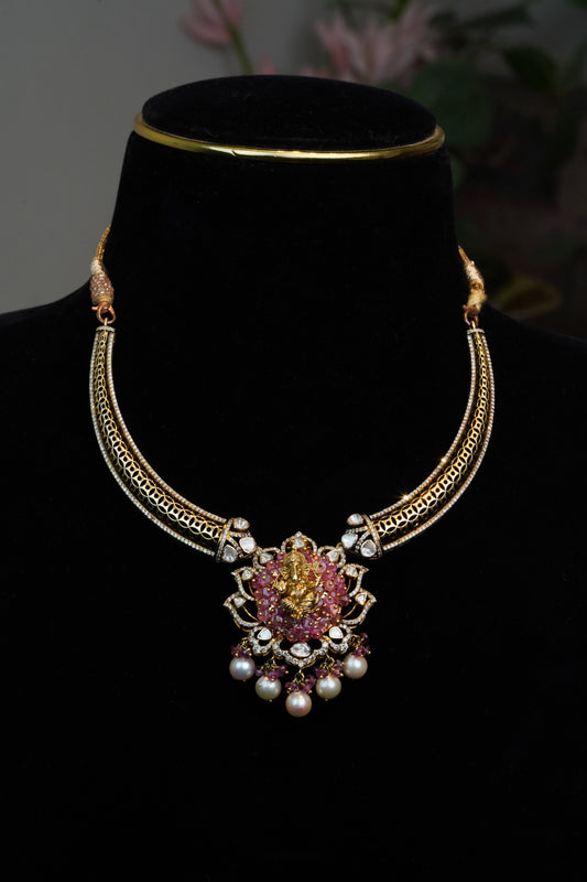18K Pearl & Tourmaline Iridescent Grace Necklace