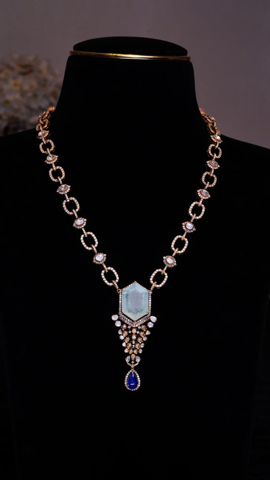 18K Tanzanite & Ruby Celestial Fusion Pendant