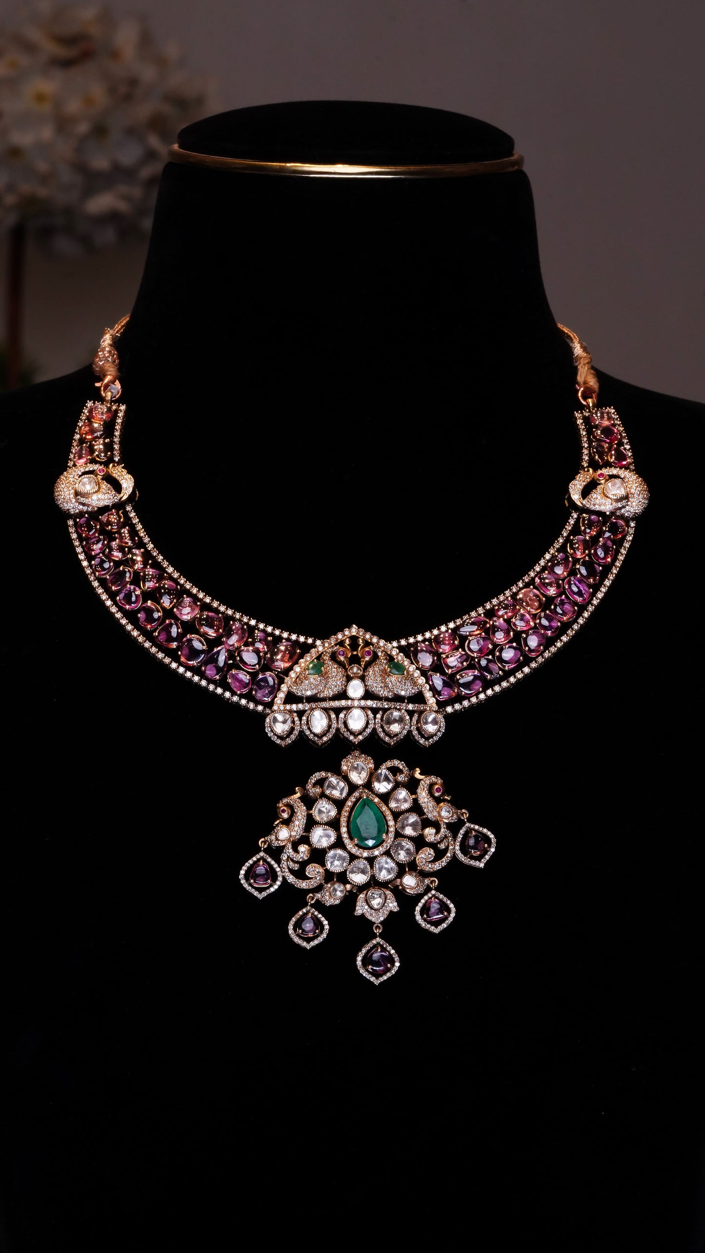18K Ruby & Emerald Majestic Union Necklace