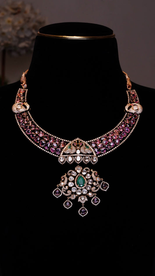 18K Ruby & Emerald Majestic Union Necklace