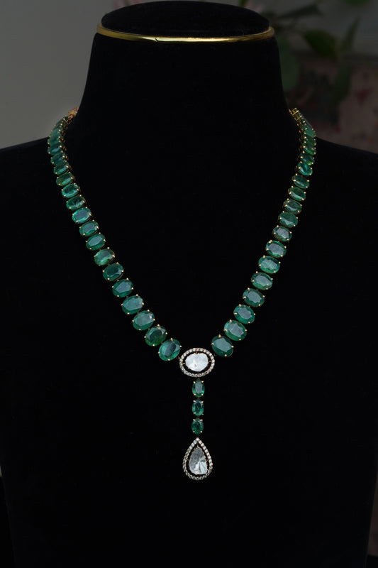 18K Emerald Seraphine Crest Necklace
