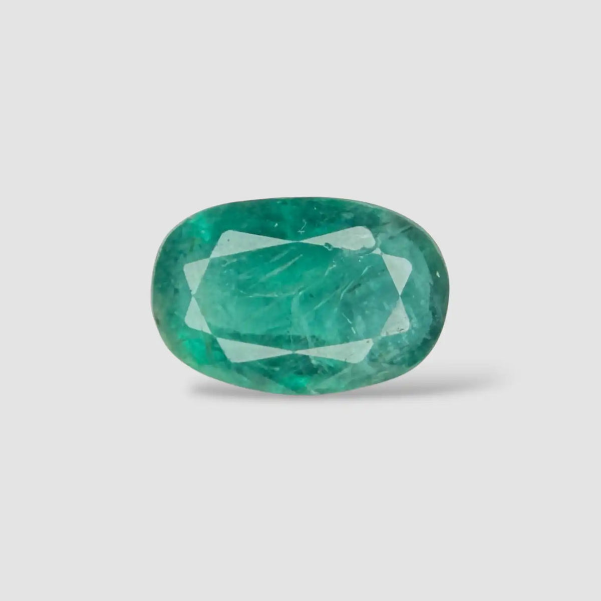Authentic Emerald Gemstone In Oval Mixed Cut Shape 4.82 Carats 12.90x8.52x6.08mm Size