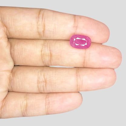 Buy Authentic Natural Ruby - Cushion 5.51 Carats 11.78x9.63x4.85mm Size