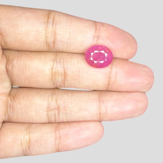 Buy Authentic Natural Ruby - Oval 5.15 Carats 11.78x9.63x4.85mm Size