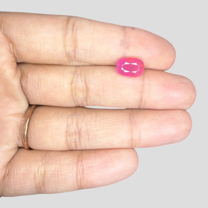 Buy Certified Ruby Gemstone - Cushion 2.5 Carats 9.48x6.68x4.19mm Size
