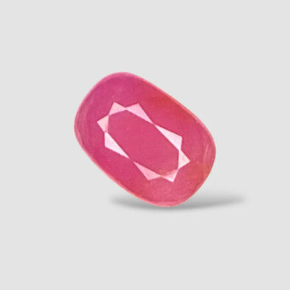 Buy Certified Ruby Gemstone - Cushion 2.5 Carats 9.48x6.68x4.19mm Size