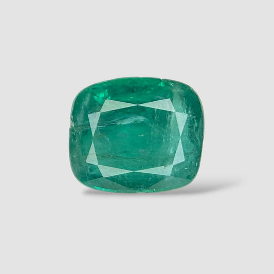 Buy Loose Emerald Gemstone In Cushion Mixed Cut Shape 4.86 Carats 11.24x9.72x6.05mm Size