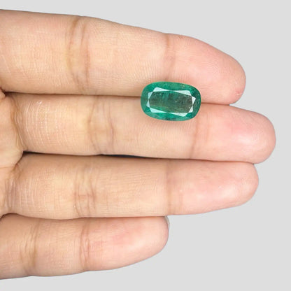 Buy Natural Emerald Gemstone In Cushion Mixed Cut Shape 4.46 Carats 12.76x8.29x5.92mm Size