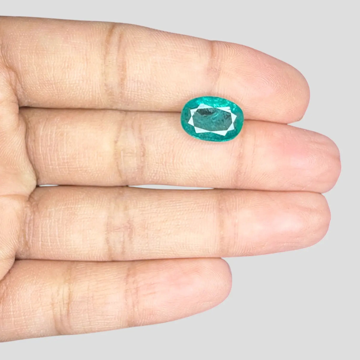 Buy Natural Emerald Gemstone In Oval Mixed Cut Shape 3.44 Carats 11.93x8.57x4.89mm Size