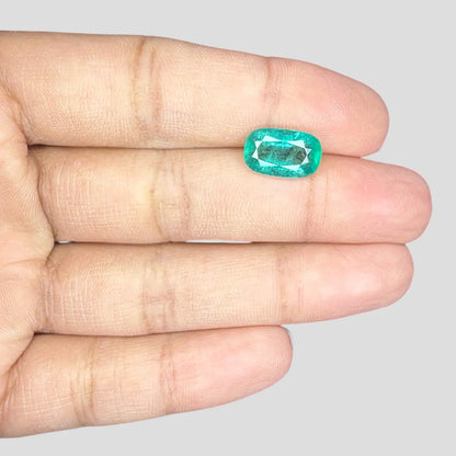 Buy Real Emerald Stone In Cushion Mixed Cut Shape 2.84 Carats 11.76x7.36x4.87mm Size