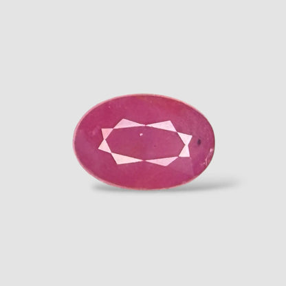 Certified Natural Ruby Stone - Oval 2.82 Carats 10.19x6.92x4.07mm Size