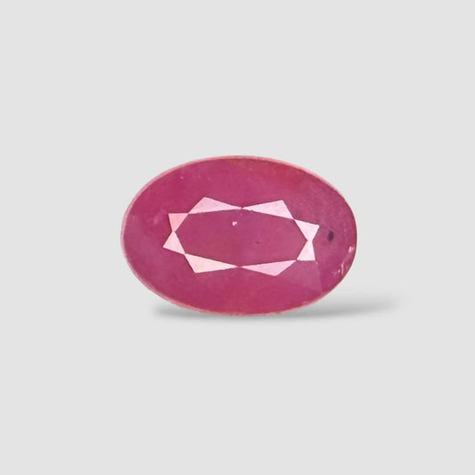 Certified Natural Ruby Stone - Oval 2.82 Carats 10.19x6.92x4.07mm Size
