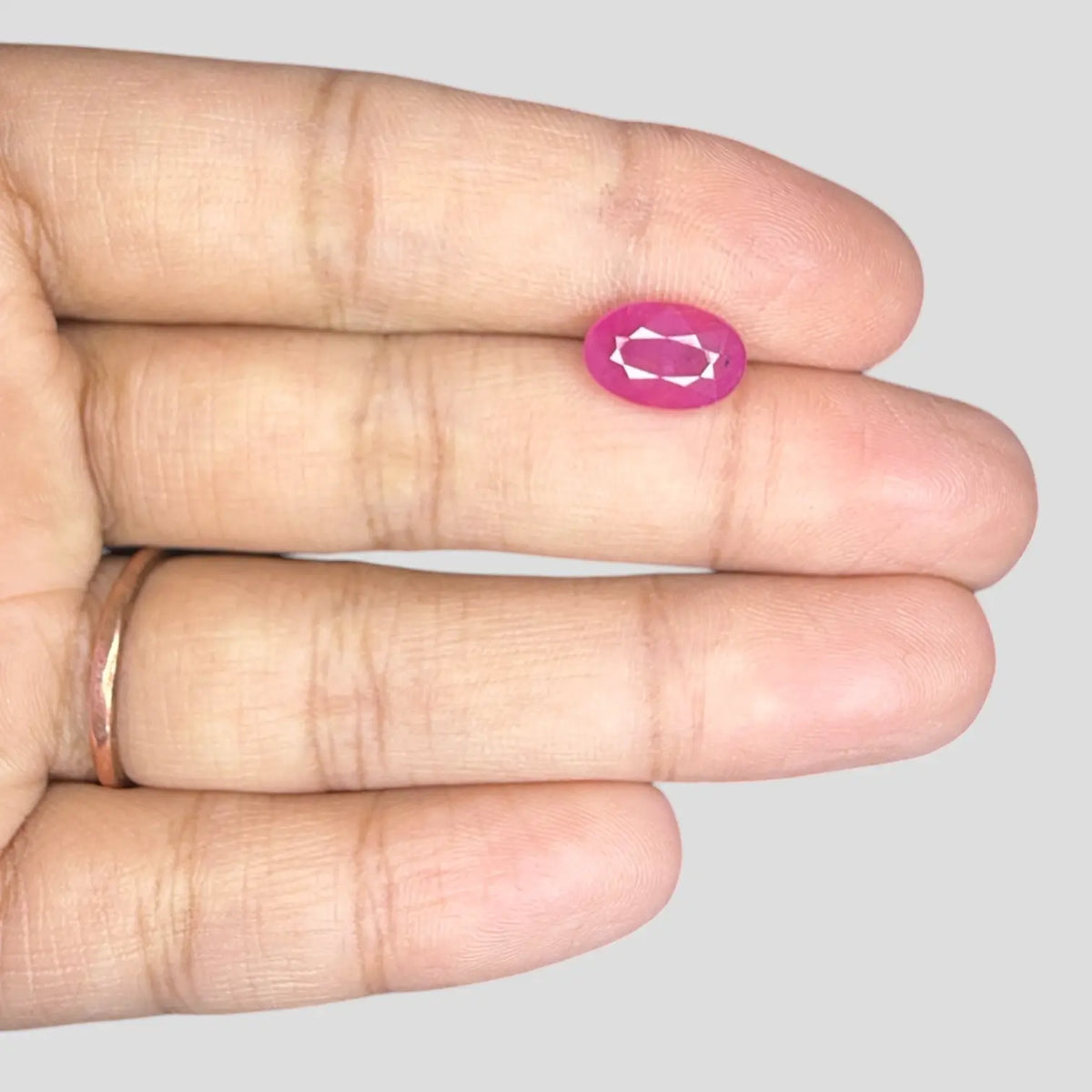 Certified Natural Ruby Stone - Oval 2.82 Carats 10.19x6.92x4.07mm Size