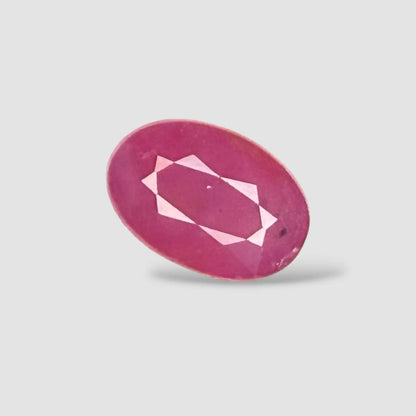 Certified Natural Ruby Stone - Oval 2.82 Carats 10.19x6.92x4.07mm Size
