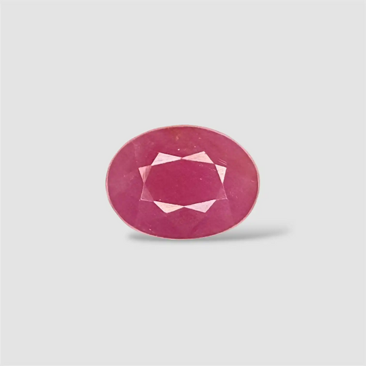 Certified Original Ruby - Oval 6.96 Carats 13.06x9.67x5.72 mm Size