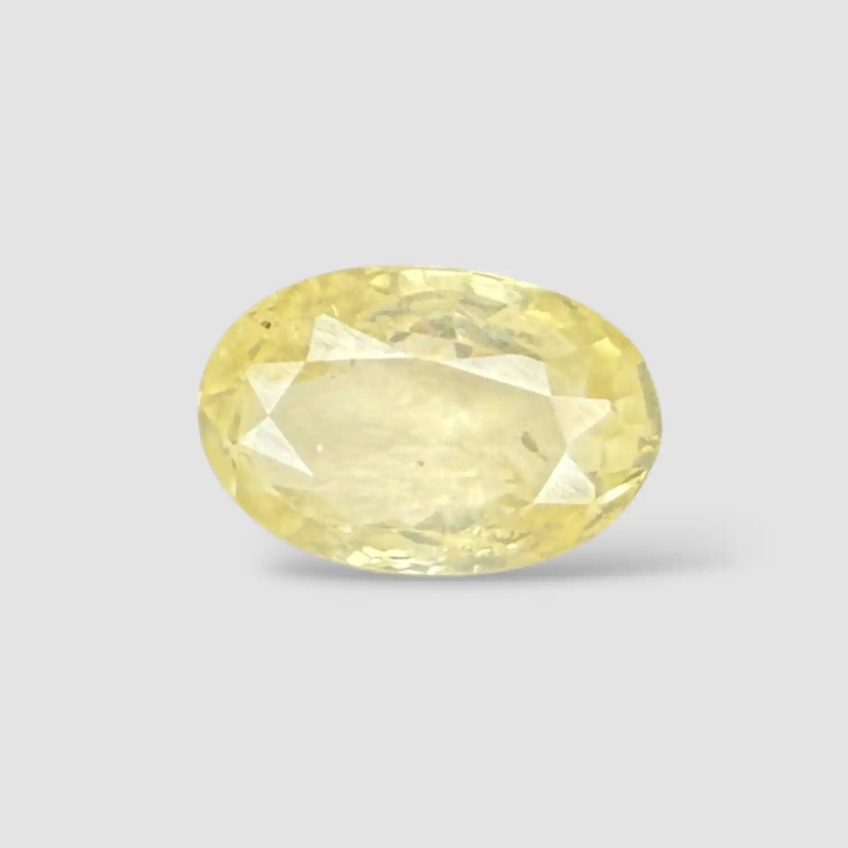Certified Yellow Sapphire Gemstone In Oval Shape 5.54 Carats 13.17x8.79x5.16mm Size