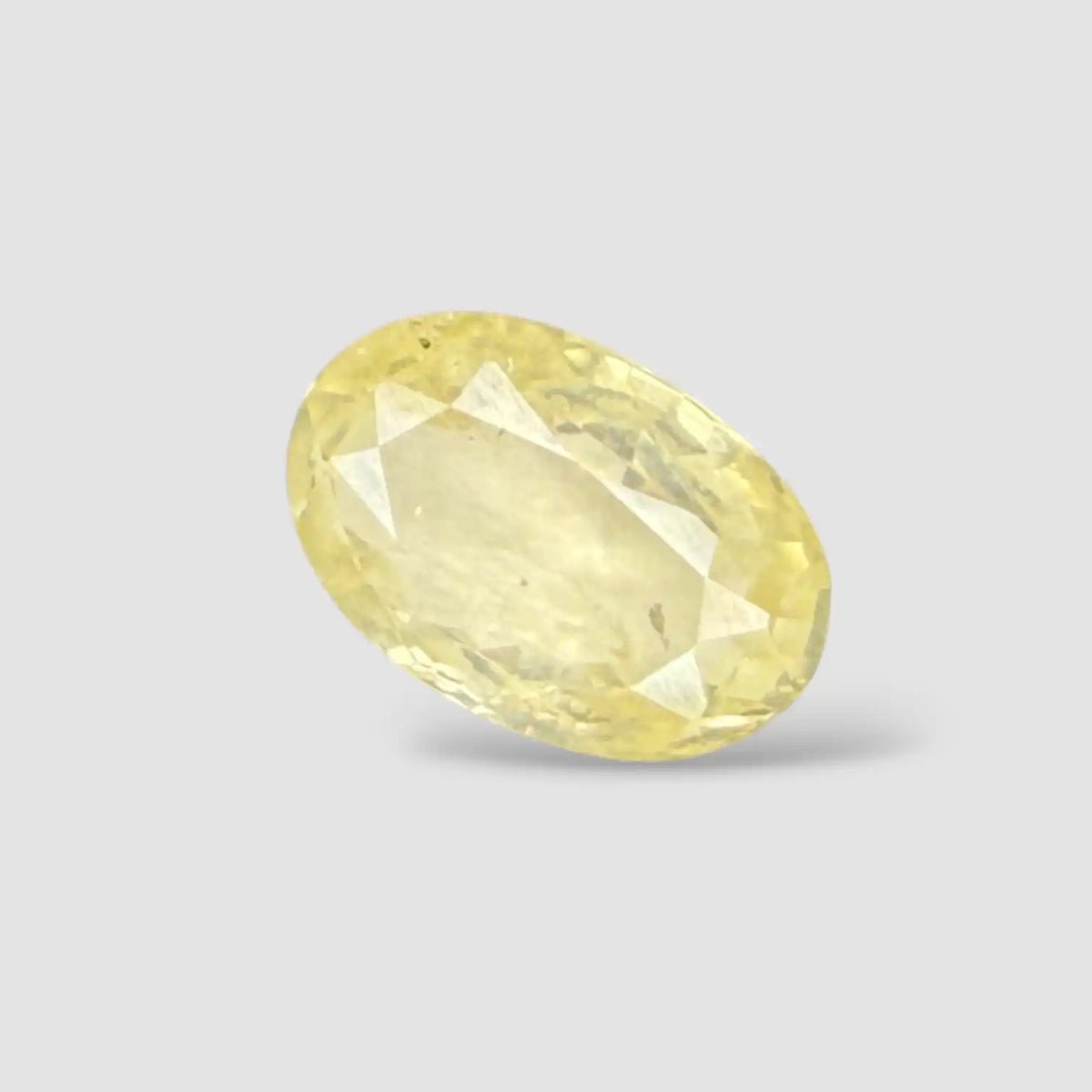 Certified Yellow Sapphire Gemstone In Oval Shape 5.54 Carats 13.17x8.79x5.16mm Size