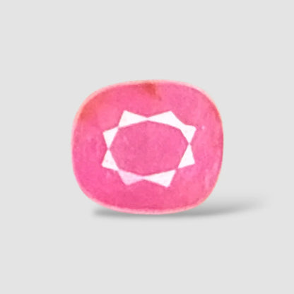 Fine Quality Ruby Gemstone - Cushion 2.56 Carats 7.96x7.03x4.77mm Size