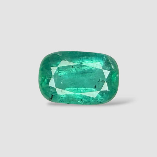 Genuine Emerald Stone In Cushion Mixed Cut Shape 2.91 Carats 11.21x7.45x4.91mm Size