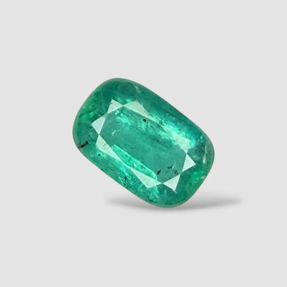 Genuine Emerald Stone In Cushion Mixed Cut Shape 2.91 Carats 11.21x7.45x4.91mm Size