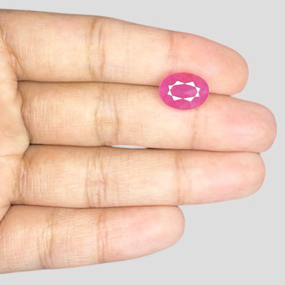 Genuine Ruby Gemstone Online - Oval 5.76 Carats 11.94x9.13x5.51mm Size