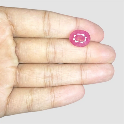 Genuine Ruby Gemstone Online - Oval 8.32 Carats 12.75x10.36x6.68mm Size