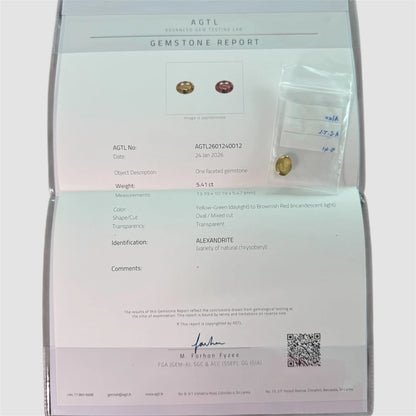 Natural Alexandrite Oval Mixed Cut - 5.41 Carats