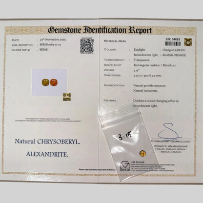 Natural Alexandrite Rectangular Cushion Mixed Cut - 3.15 Carats