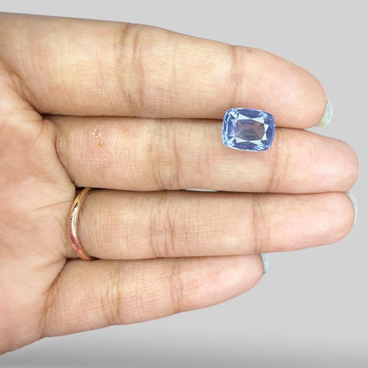Natural Blue Sapphire Cushion Mixed Cut - 4.32 Carats
