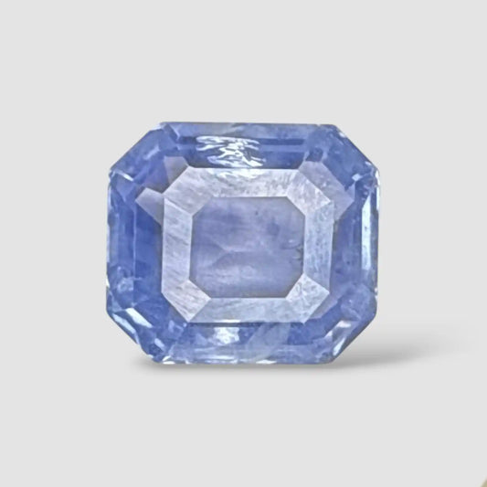Natural Blue Sapphire Gemstone In Emerald Cut 6.87 Carats 11.03x9.78x5.65mm Size
