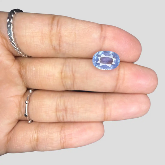 Natural Blue Sapphire In Oval Mixed Cut 4.88 Carats 11.26x7.77x5.83mm Size